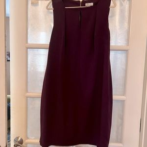 Calvin Klein plum sheath dress with square neck